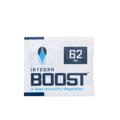 Pacote pequeno branco e azul de regulador de humidade Integra Boost 62 8gr