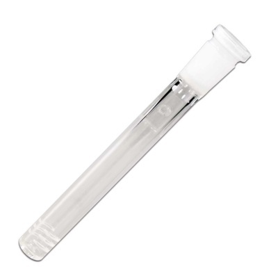 Tubo de vidro transparente com tampa branca opaca