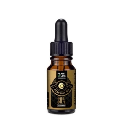 Frasco de óleo de cannabis 30% 1500MG PLANT OF LIFE com conta-gotas
