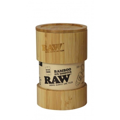 Moinho de bambu RAW Bamboo Six Shooter para enchimento de cigarros
