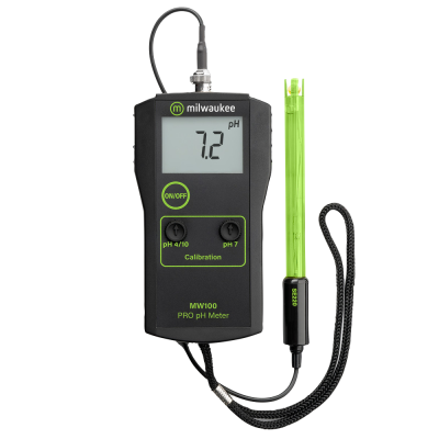 Medidor de pH digital Milwaukee MW100 com sonda verde