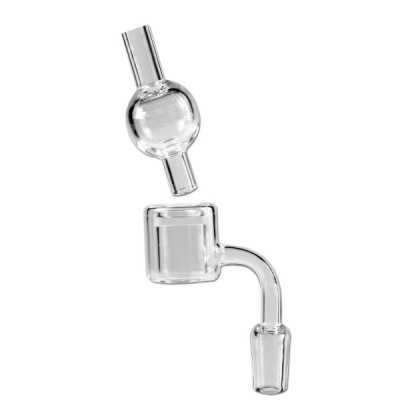 Peças de vidro transparente para vaporizador sobre fundo branco