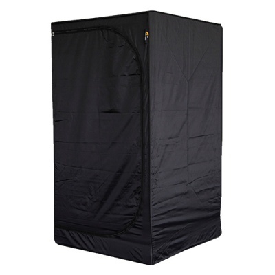 Tenda de cultivo preta retangular com fecho frontal