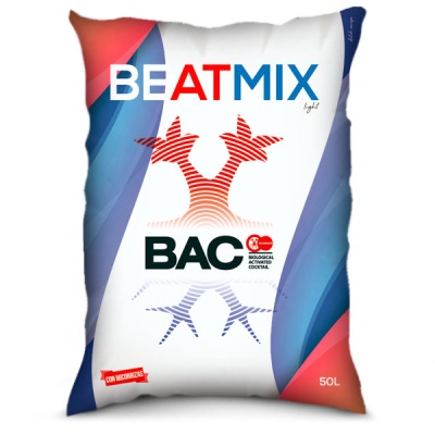 Saco BEATMIX light BAC 50L com design azul, vermelho e branco