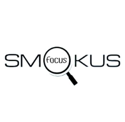 Logotipo SMOKUS com lupa e palavra focus