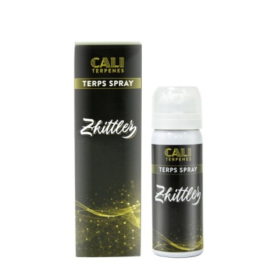 Spray CALI TERPENES CZkittler com embalagem preta e detalhes dourados