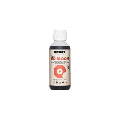 Frasco de suplemento orgânico BIOBIZZ BIO-BLOOM em fundo branco