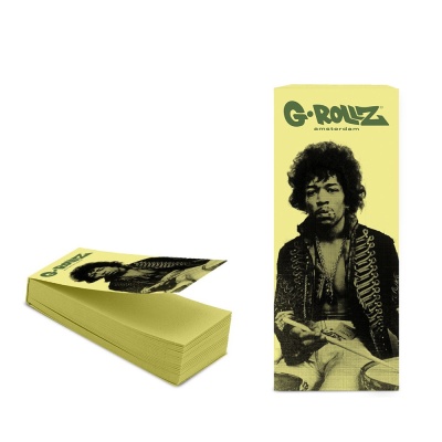 Packs de papel para enrolar G-ROLLZ com imagem de pessoa afro em casaco bordado