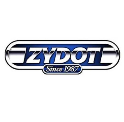 Logotipo ZYDOT Since 1987 em fundo azul e bordas arredondadas