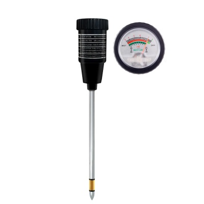 Medidor de humidade do solo com mostrador analógico e sonda metálica