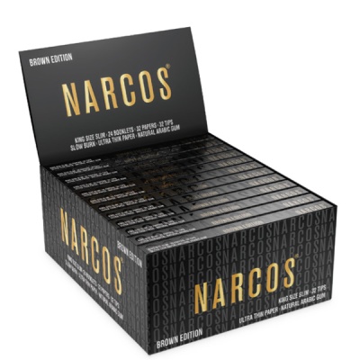 Caixa aberta de papel de enrolar NARCOS Brown Edition