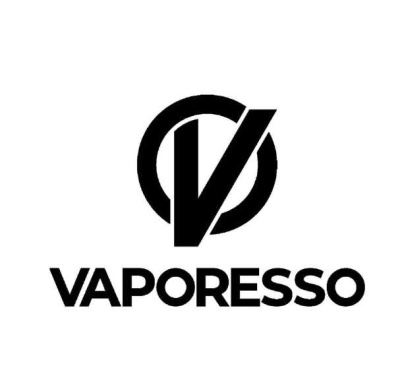 Logótipo da marca VAPORESSO preto sobre fundo branco