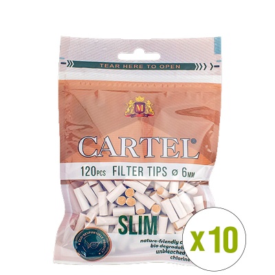 Pacote de filtros para cigarros CARTEL 120 peças slim