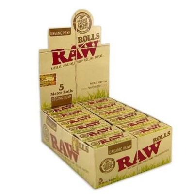 Expositor com caixas de papel RAW Rolls de cânhamo orgânico