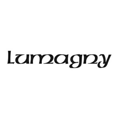 Logotipo da Lumagny em fonte preta artística sobre fundo branco