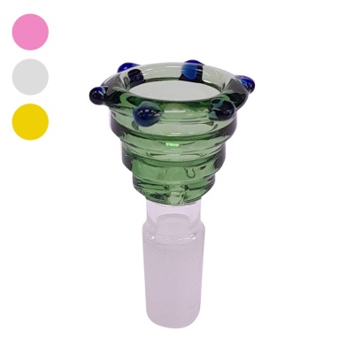 Peça em vidro verde com base translúcida para fumar