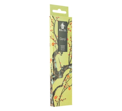 Embalagem verde de incenso Koh-Do Genji com design floral