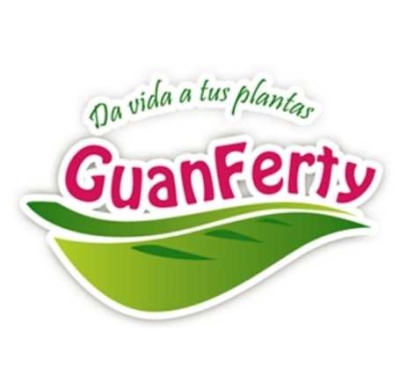Logótipo colorido com texto e folha verde