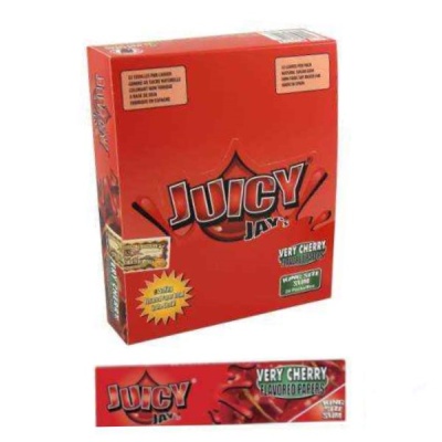 Caixa e pacote de papel de enrolar Juicy Jays Very Cherry vermelho