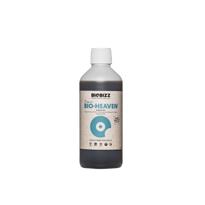 frasco plástico BIOBIZZ BIO·HEAVEN com tampa branca e etiqueta bege