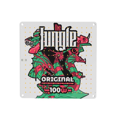 Placa decorativa de metal com dragão verde e vermelho e texto the judge ORIGINAL 100W