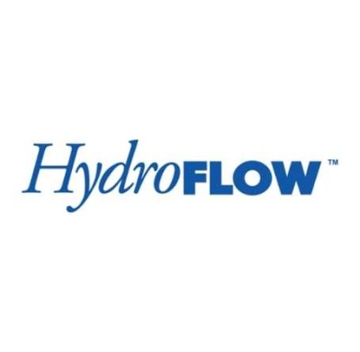 Logótipo da marca HydroFLOW em azul