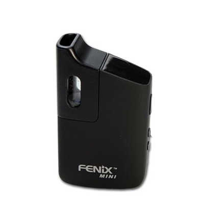 Dispositivo eletrônico preto compacto com texto FENIX MINI