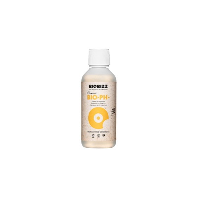 Frasco plástico branco com rótulo bege BIOBIZZ BIO-PH-