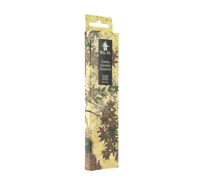 Caixa de incenso de canela Koh-Do com design floral e etiqueta preta