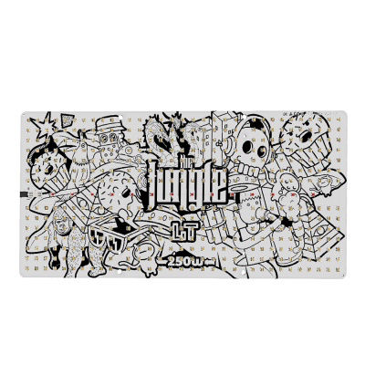 Placa LED decorativa com desenhos a preto e branco e texto JUNIO LT 250W