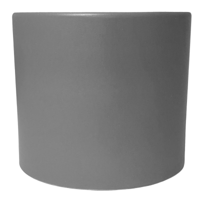 Vaso de planta cinza de cerâmica com superfície lisa