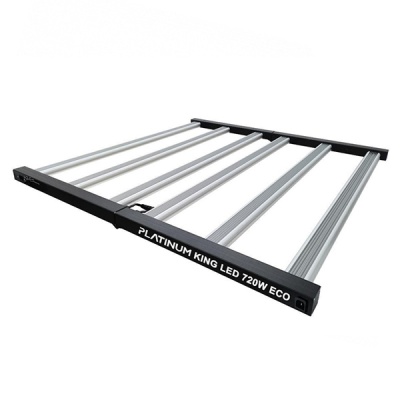 Luminária LED PLATINUM KING LED 720W ECO com barras prateadas e estrutura preta
