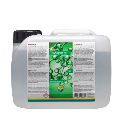 Recipiente plástico branco com fertilizante líquido Advanced PK 5L