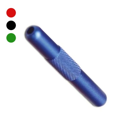 Ferramenta azul texturizada com furo numa extremidade