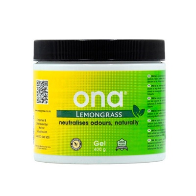 Embalagem de gel neutralizador de odores Lemongrass da marca ona, 400g