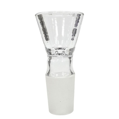 Adaptador de vidro transparente para bong com parte inferior fosca