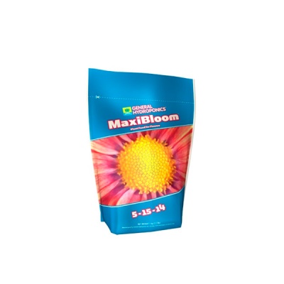 Embalagem azul com flor e texto MaxiBloom General Hydroponics