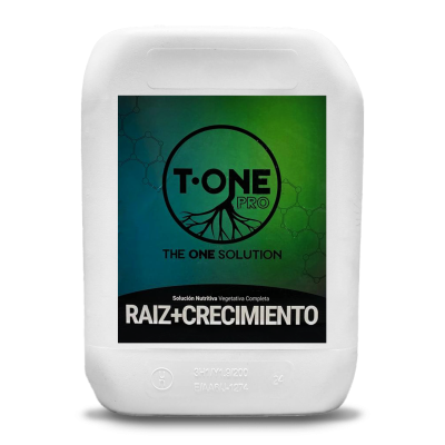 Recipiente branco de produto para nutrição vegetal T•ONE PRO