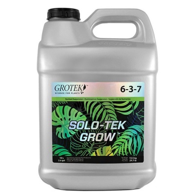 Recipiente cinzento com rótulo vegetal Solo-Tek Grow Grotek