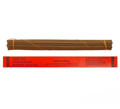 Vara de incenso herbal tibetana com embalagem vermelha