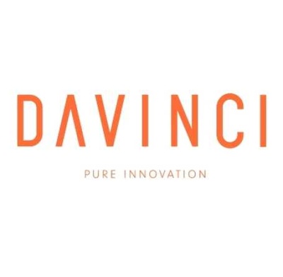 Logotipo DAVINCI com lema PURE INNOVATION em fundo branco