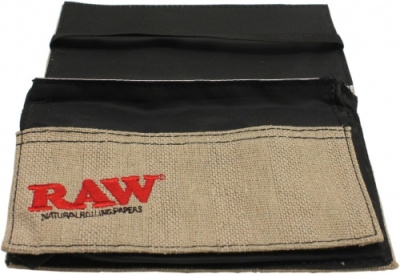 Bolsa RAW Natural Rolling Papers preta e bege