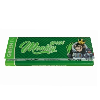 Embalagem verde para papel de tabaco Green Monkey com ilustração de macaco astronauta