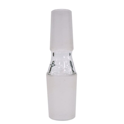 Adaptador de vidro transparente com partes foscas