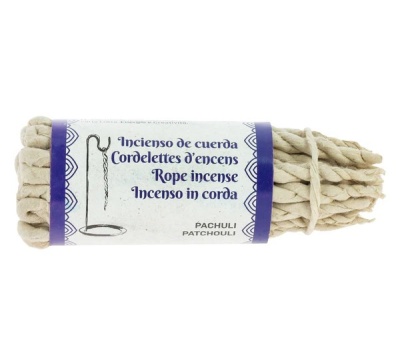 Corda de incenso com etiqueta branca e lilás