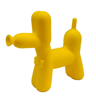 Figura decorativa amarela em forma de cão balão