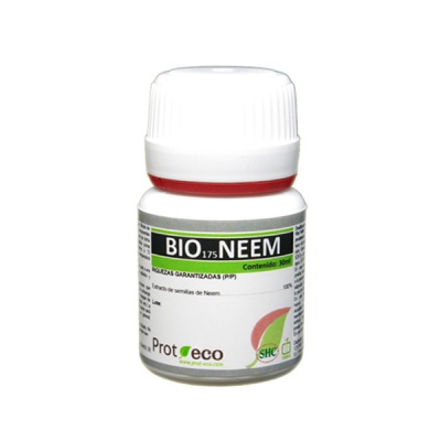 Frasco branco com etiqueta BIO NEEM 30ml e tampa de rosca