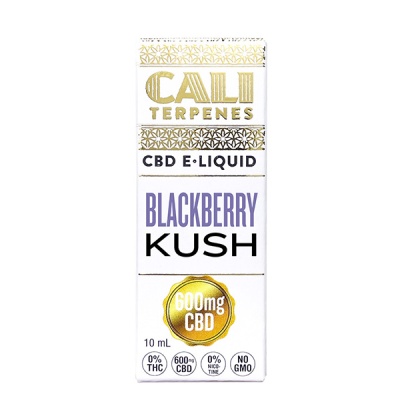 Embalagem de e-líquido CBD CALI TERPENES BLACKBERRY KUSH 600 mg CBD 10 ml