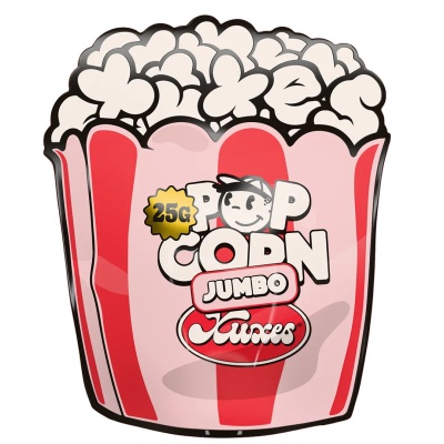 Embalagem rosa e vermelha de pipocas Jumbo Mixces com 25G