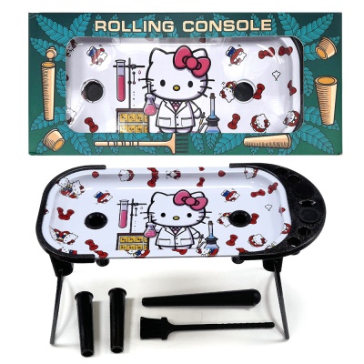 Console rolante Hello Kitty científica com acessórios e embalagem